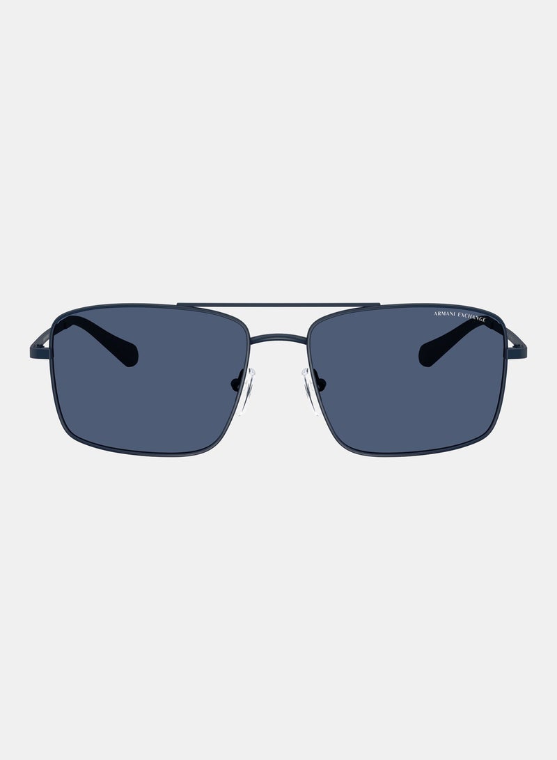 Armani Exchange Full Rim Square Sunglasses 2054S, 57, 6099, 80 - Image 1